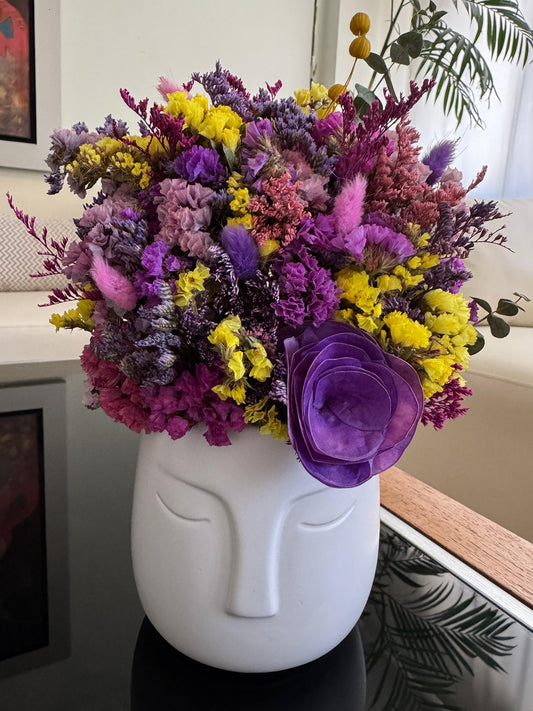 Arreglo Mi niña bonita tonos lilas amarillo