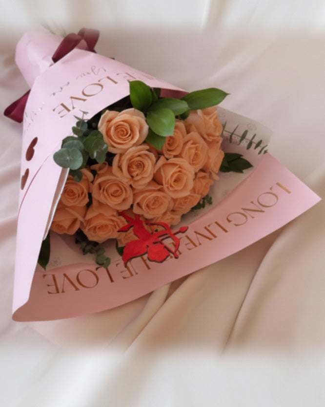 Ramo con 24 rosas rosadas