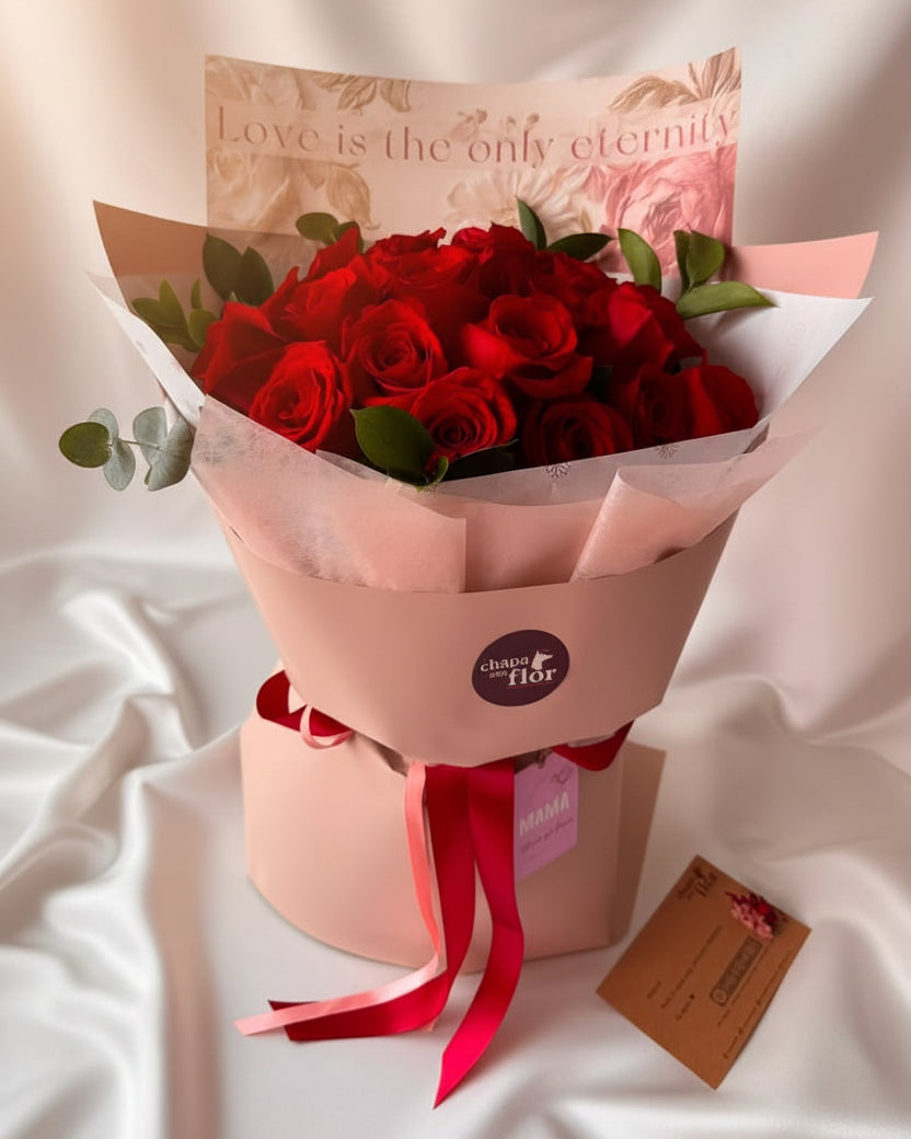 Ramo con 24 rosas rojas