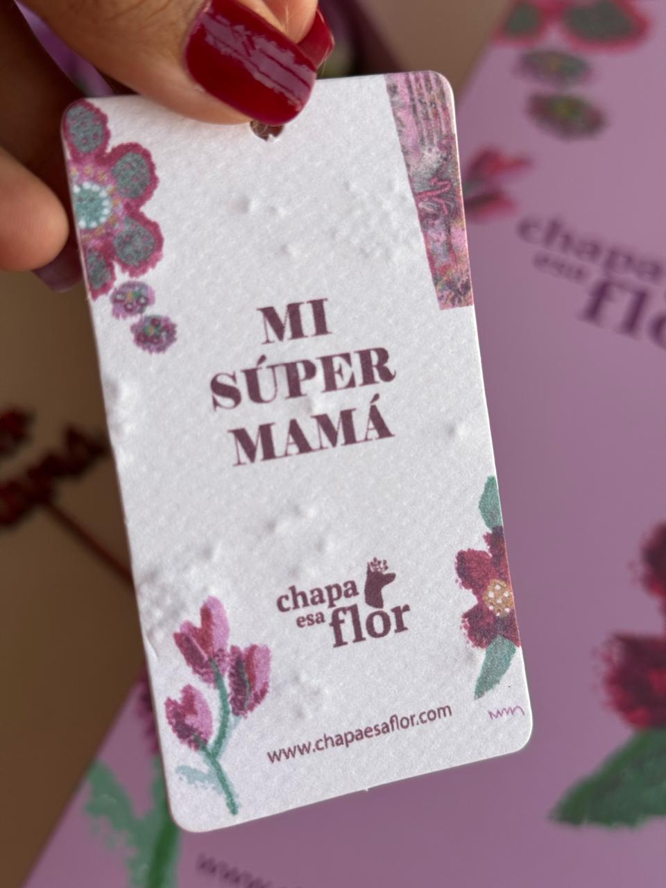Box Premium Mamá con 5 tulipanes multicolor