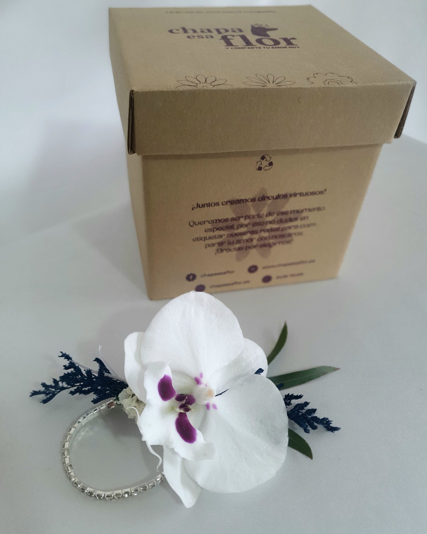 Corsage de Orquídea blanca pulsera