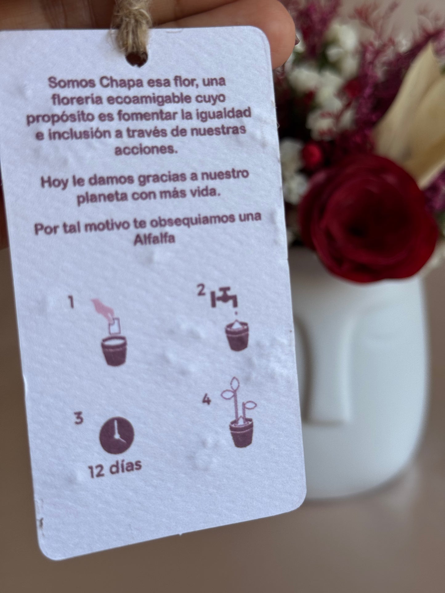 Arreglo Mi Mami bonita flores secas
