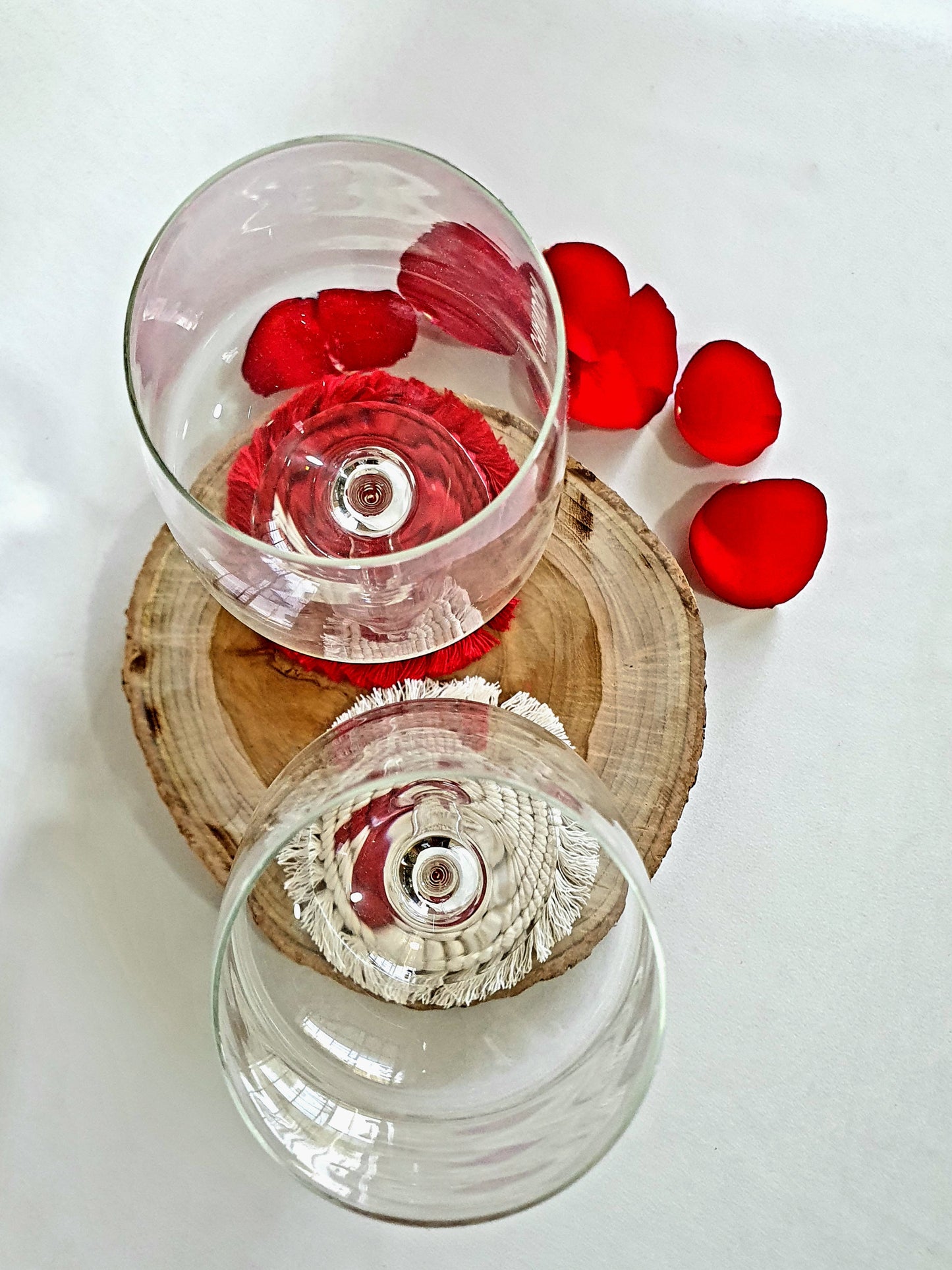 Posa vasos Corazón de macramé