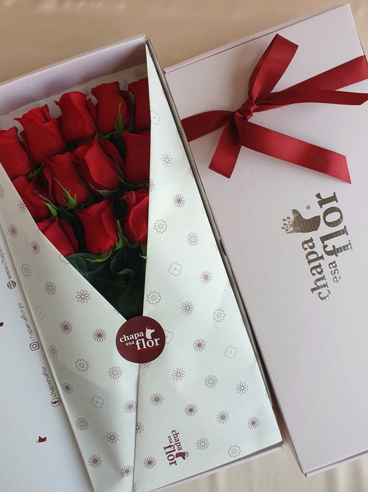 Caja Box Premium – 12 Rosas Rojas | Edición San Valentín