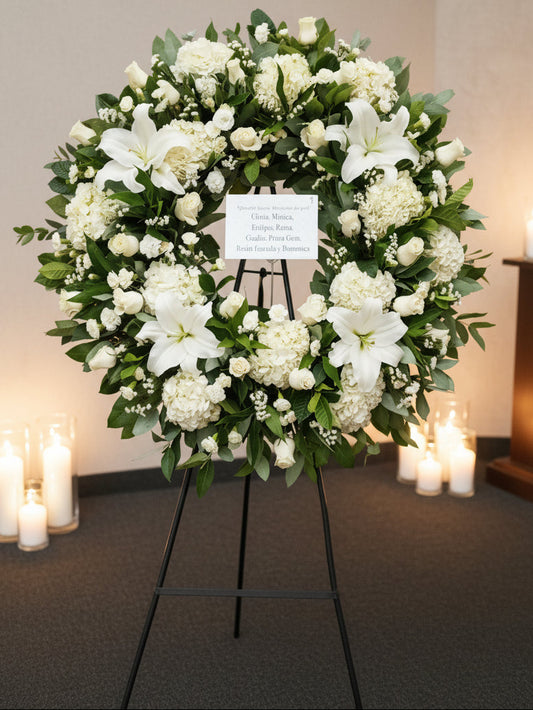 Corona Condolencias Paz Eterna