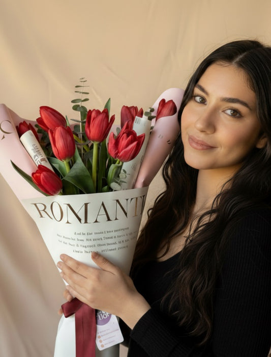 Ramo – 10 Tulipanes rojos