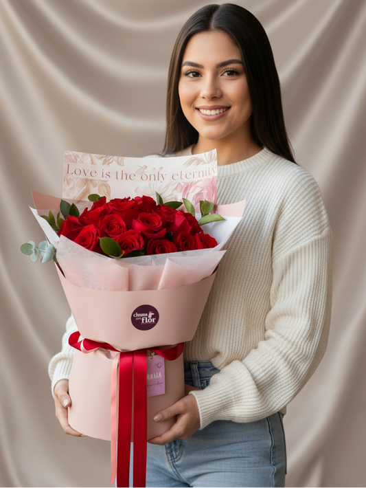 Ramo con 24 rosas rojas