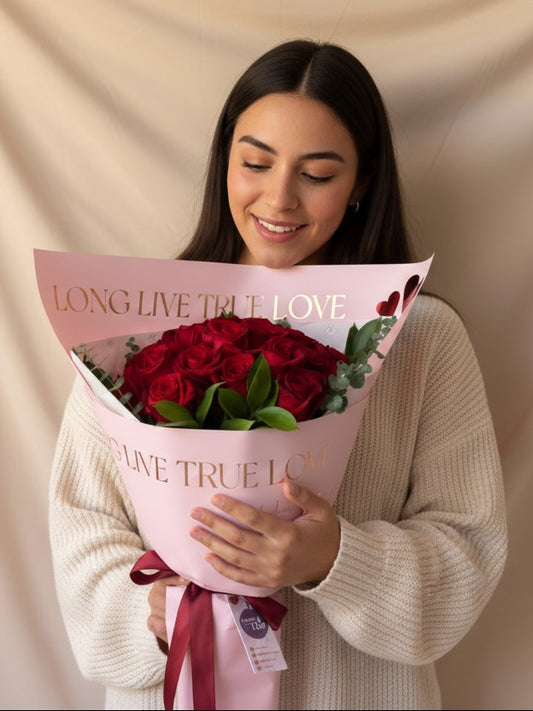 Ramo con 24 rosas rojas