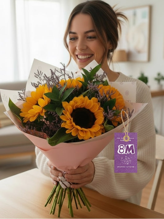 Ramo con 3 Girasoles | Edición día de la mujer 8M