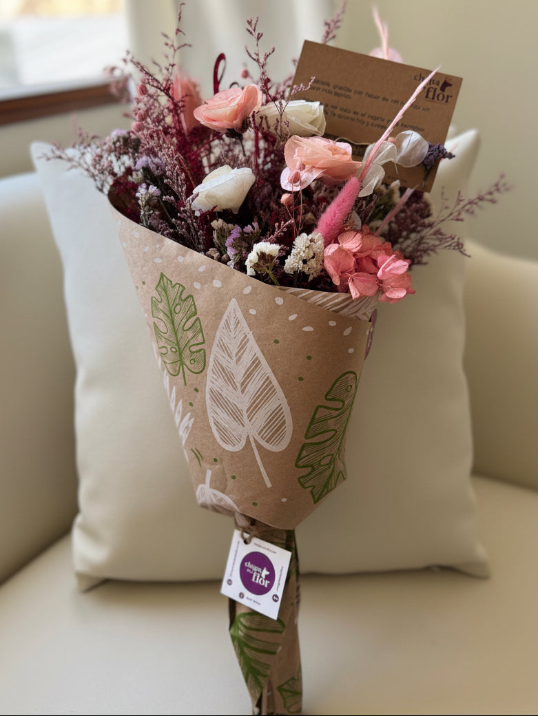 Ramo mediano Rosé de flores secas