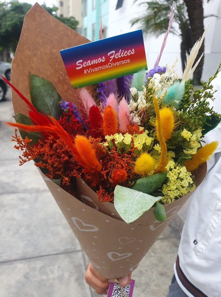 Ramo Pride de flores secas