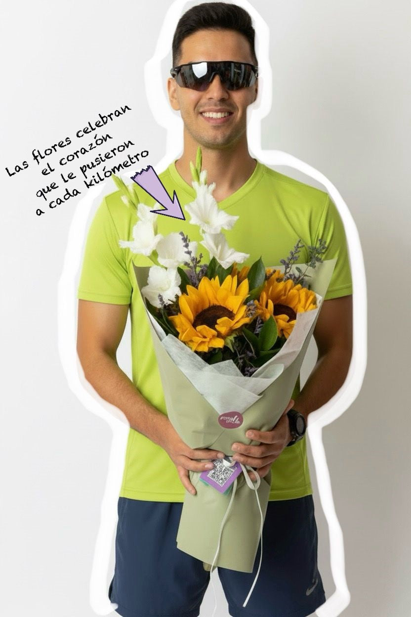 Ramo Alegría de Mamá con 3 Girasoles | Edición Mamá