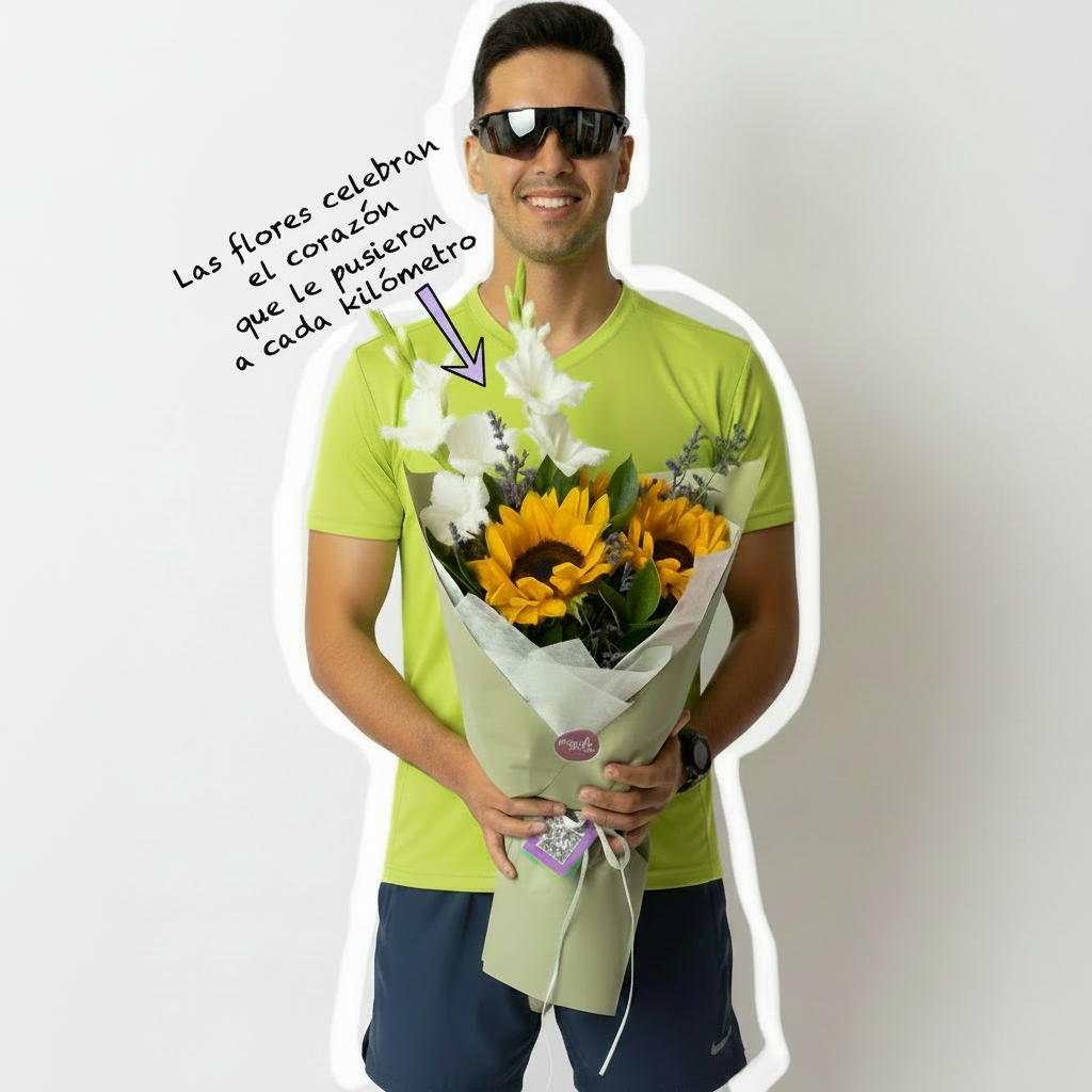 Ramo Alegría de Mamá con 3 Girasoles | Edición Mamá