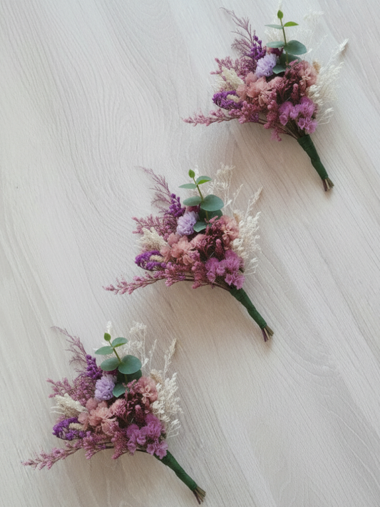 Pack 6 mini ramos de flores secas