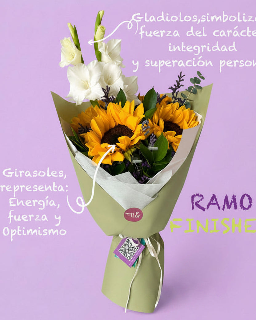 Ramo Finisher de girasoles