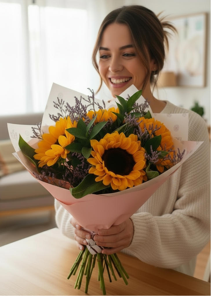 Ramo con 3 Girasoles