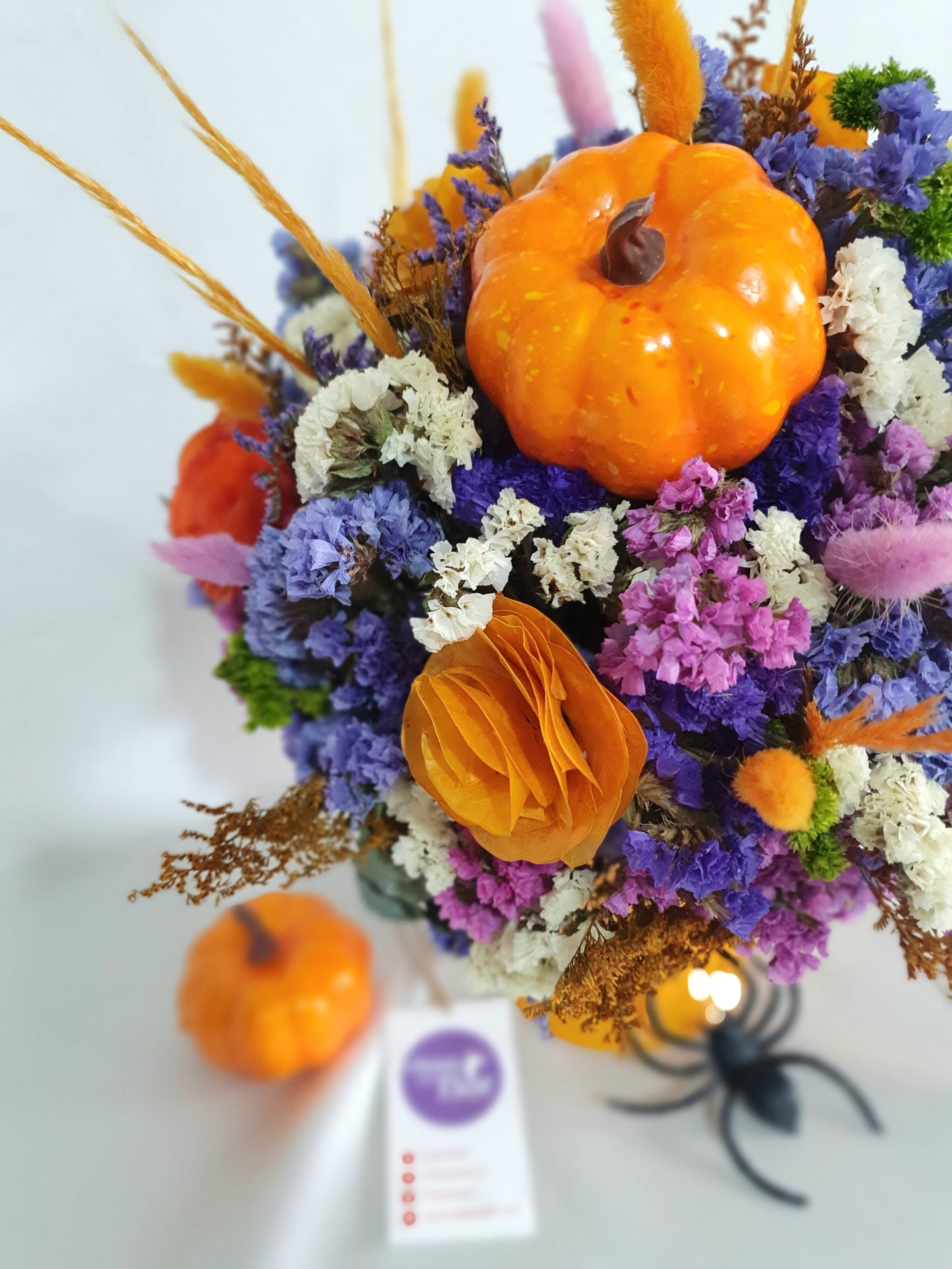 Arreglo Halloween de flores secas