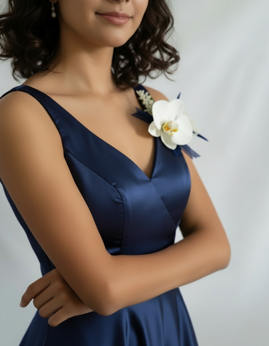 Corsage de Orquídea blanca botoniere