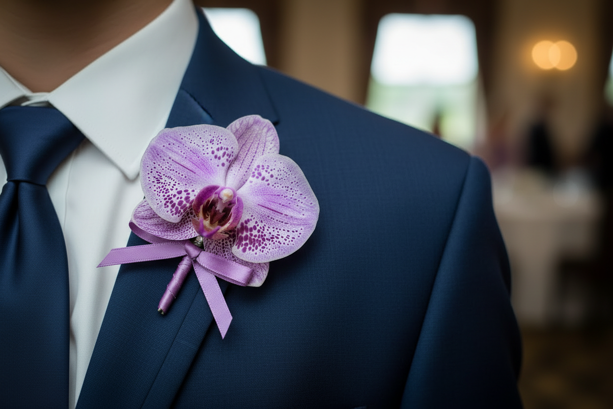 Corsage de Orquídea púrpura pulsera