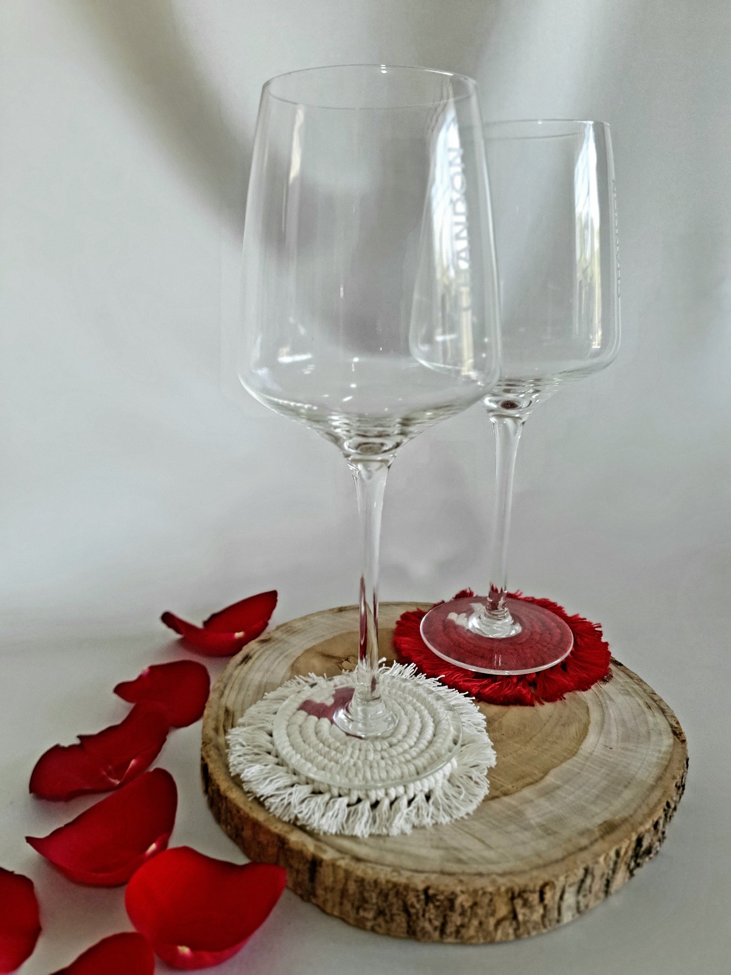 Posa vasos Corazón de macramé