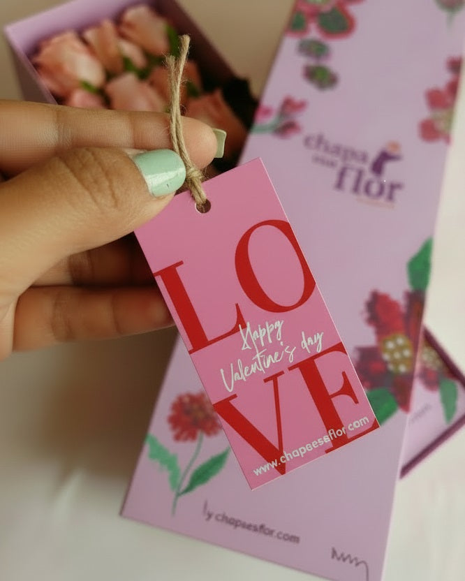 Caja Box Premium – 9 Rosas Rosadas | Edición San Valentín