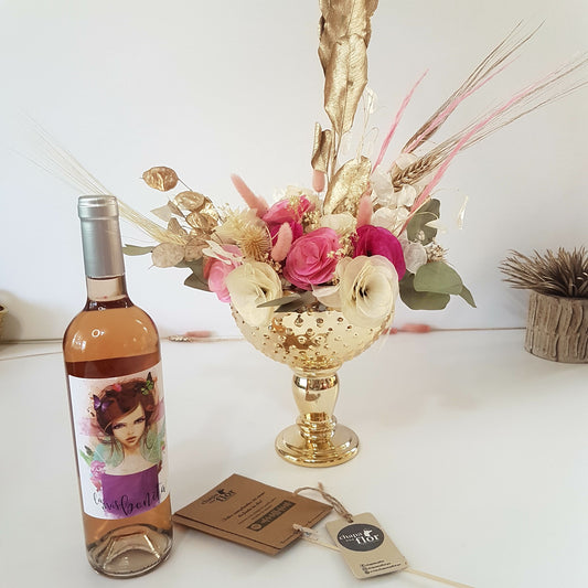 Promoción  Arreglo Warmayanay + Vino Rose La Más Bonita Botella 750 ml